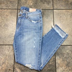 Women’s Siwy Denim Beach Bum Distressed Cropped Skinny Jeans Size 28